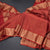 Red Soft Silk Saree With Vertical Design On The Body And Temple Zari Border