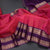 Reddish Pink Soft Silk Saree with Vertically Striped Design And Rettapet Border