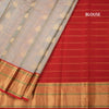Shot Colour Silk Saree Checks With Peacock Design And Gold Zari Border