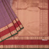 Dark Purple Soft Silk Saree With Multi Design On The Body And Rettapet Border