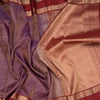 Dark Purple Soft Silk Saree With Multi Design On The Body And Rettapet Border