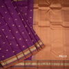 Purple Silk Saree With Animal Buttas On The Body And Zari Border