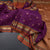 Purple Silk Saree With Animal Buttas On The Body And Zari Border
