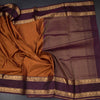 Rust Orange Soft Silk Saree With Chakra Buttas And Rettapet Border