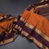 Rust Orange Soft Silk Saree With Chakra Buttas And Rettapet Border