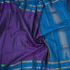 Purple Stripes Silk Saree And Rettapet Border
