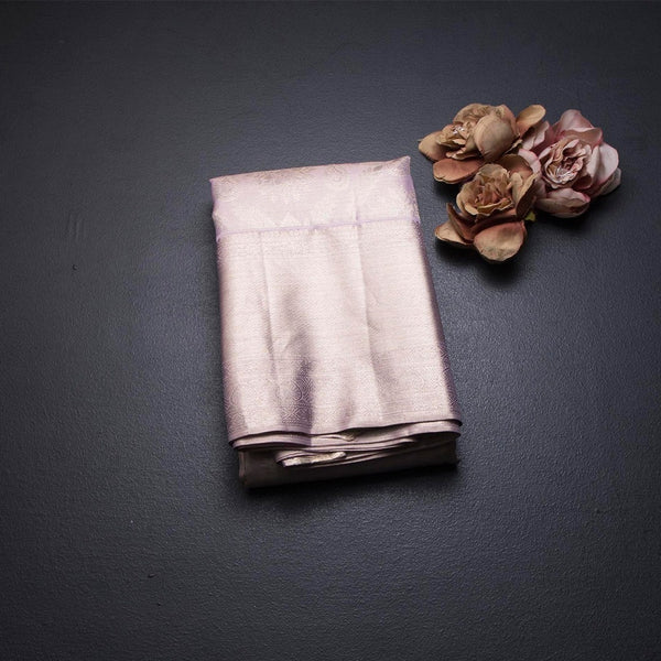 Onion Pink Brocade Tissue Silk Saree And Self Border