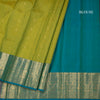 Shot Colour Zari Stripes Silk Saree With Small Buttas And Zari Border