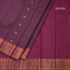 Purple Varira oosi Silk Saree With Peacock And Chakra Buttas And Gold Zari Border
