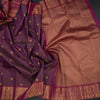 Purple Varira oosi Silk Saree With Peacock And Chakra Buttas And Gold Zari Border