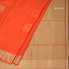 Fanta Orange Soft Silk Zari Worked Saree And Zari Border