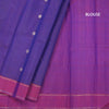 Purple Silk Saree With Peacock And Chakra Buttas And Stripes Border