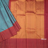 Shot Colour Silk Saree With Chakra Buttas And Checked Zari Border