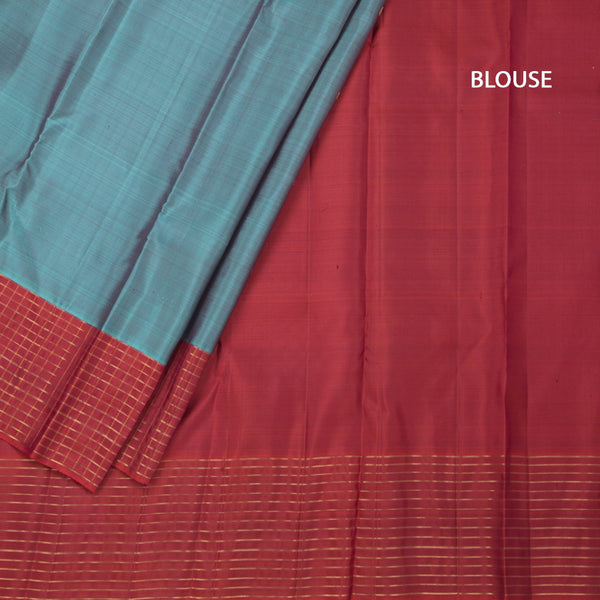 Shot Colour Silk Saree With Chakra Buttas And Checked Zari Border