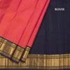 Shot Colour Checked Silk Saree And Zig Zag Zari Border