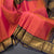 Shot Colour Checked Silk Saree And Zig Zag Zari Border