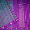 Shot Colour Checked Silk Saree And Peacock And Mango Buttas On Border 03