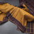 Golden Brown Silk Saree With Peacock And Chakra Buttas 