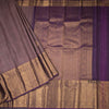 Lilac Purple Silk Saree With Zari Buttas And Gold Zari Border