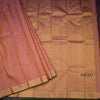 Peach Silk Saree With Small Buttas And Gold Zari Border