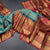Peacock Green Silk Saree With Stripes Multi Design And Red Zari Border