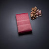 Dark Pink Zari Worked Silk Saree With Lines Design On The Body