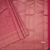 Dark Pink Zari Worked Silk Saree With Lines Design On The Body