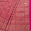 Dark Pink Zari Worked Silk Saree With Lines Design On The Body