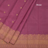 Dark Onion Pink Silk Saree With Chakra Buttas And gold Zari Border