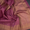 Dark Onion Pink Silk Saree With Chakra Buttas And gold Zari Border