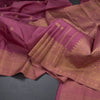 Dark Onion Pink Silk Saree With Chakra Buttas And gold Zari Border