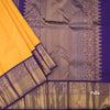 Mango Yellow Silk Saree With Love Birds Design And Purple Zari Border