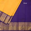 Mango Yellow Silk Saree With Love Birds Design And Purple Zari Border
