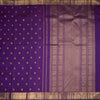 Purple Silk Saree With Peacock And Chakra Buttas And Gold Zari Border 02