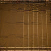 Semi Silk Golden Brown Checked Silk Saree And Rettapet Border