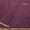 Semi Silk Purple Checked Silk Saree And Zari Border