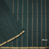 Semi Silk Bottle Green Checked Silk Saree And Zari Border