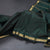 Semi Silk Bottle Green Checked Silk Saree And Zari Border
