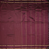 Semi Silk Wine Colour Checked Silk Saree And Rettapet Border
