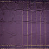 Semi Silk Purple Checked Silk Saree And Rettapet Border