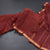 Semi Silk Maroon Checked Silk Saree And Zari Border