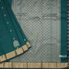 Semi Silk Dark Green Saree With Floral And Tree Design And Zari Border