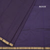 Semi Silk Brinjal Violet Checked Silk Saree And Zari Border