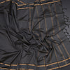 Semi Silk Grey Checked Silk Saree And Rettapet Border