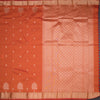 Semi Silk Fanta Orange Saree With Floral And Tree Design And Zari Border