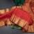Red Silk Saree With Floral Zari Buttas And Gold Zari Border