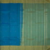 Peacock Blue Silk Saree With Zari Buttas And Zari Border