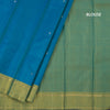Peacock Blue Silk Saree With Zari Buttas And Zari Border