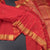 Red Thread Checked Silk Saree With Chakra Buttas And Gold Zari Border