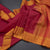 Maroon Silk Saree With Zari Buttas And Yellow Border